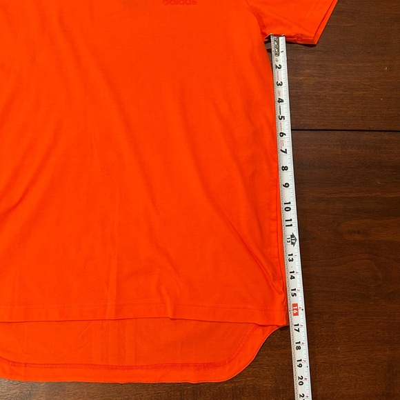 Adidas Men's Original SPORT TEE Long Back Sz Large Orange - Picture 8 of 16